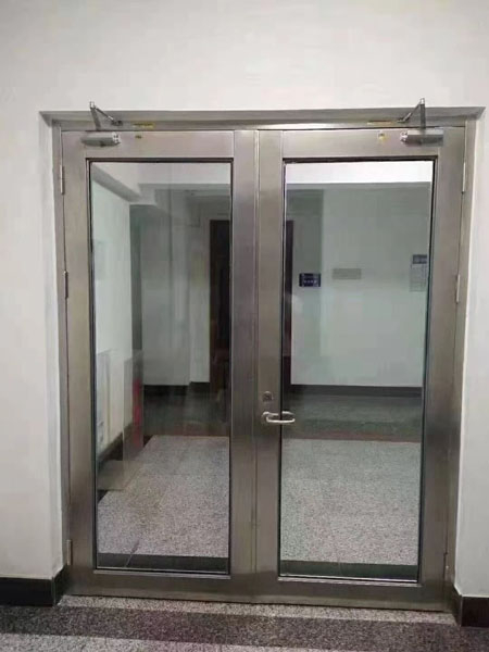 不銹鋼玻璃防火門安裝效果圖